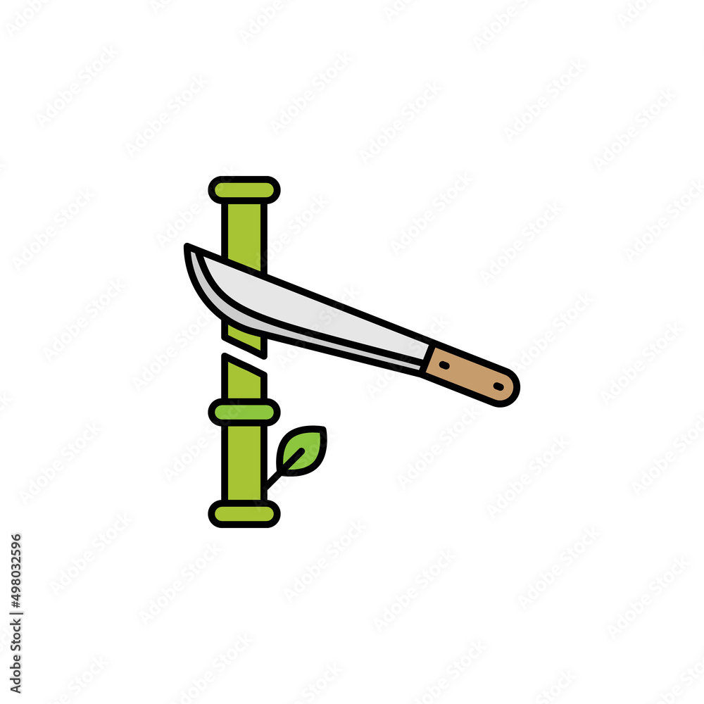 machete line icon. Element of jungle for mobile concept and web apps illustration. Thin line machete line icon. Element of jungle for mobile concept and web apps illustration. Thin line