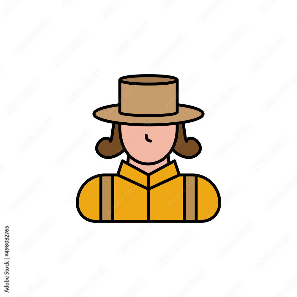 woman, jungle, explorer line icon. Element of jungle for mobile concept and web apps illustration. Thin line