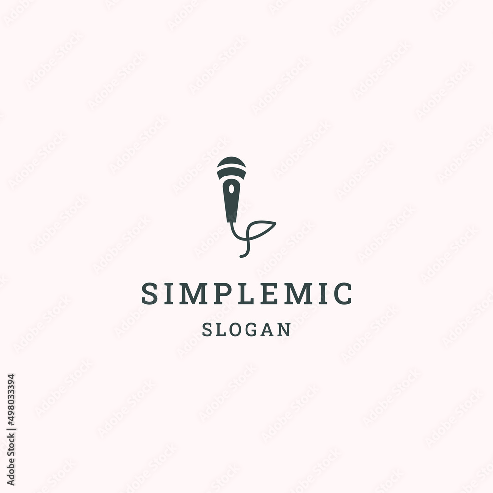 Simple mic logo icon design template - obrazy, fototapety, plakaty 