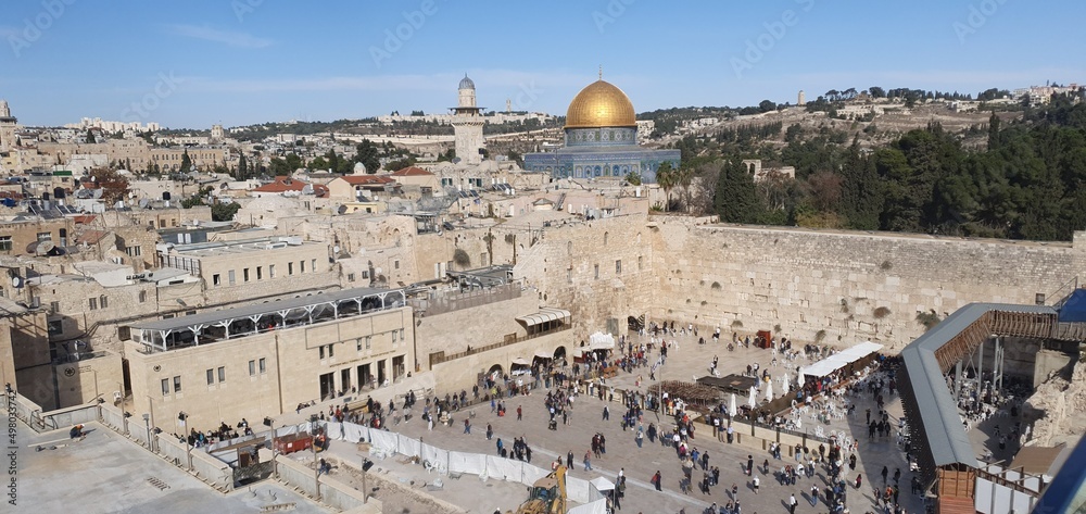 panorama of the western wall in Jerusalem 
