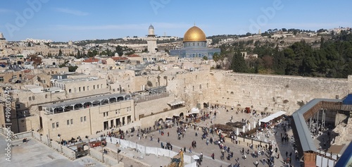 panorama of the western wall in Jerusalem 