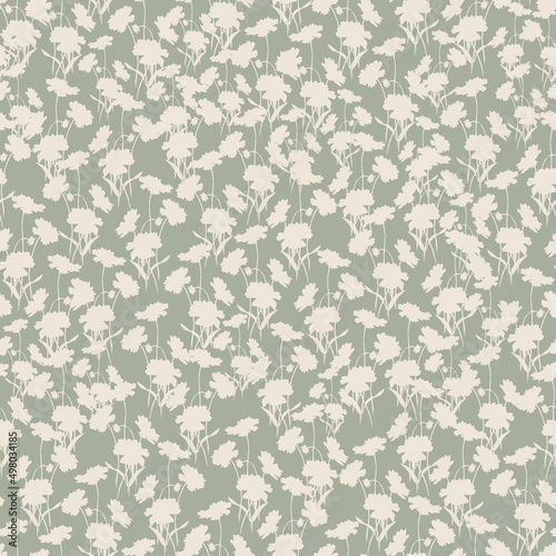 Blooming midsummer floral seamless pattern. Plant background for fashion, wallpapers, print, fabric, printing, textile, surface pattern design, Trendy floral design, perfect for fashion and decoration