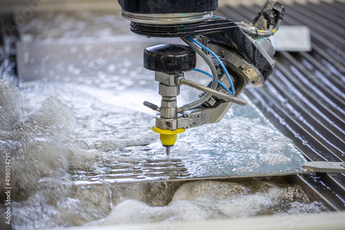 CNC water jet cutting machine photo