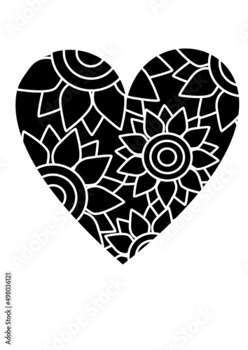 heart of black and white