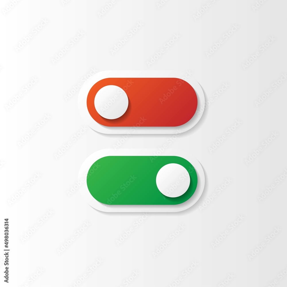 Red and green buttons design Red and green buttons design
