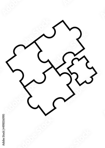 white puzzle pieces