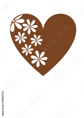 gingerbread heart with ornaments