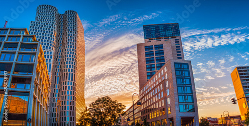 Photography Potsdamer Platz in Berlin at sunset