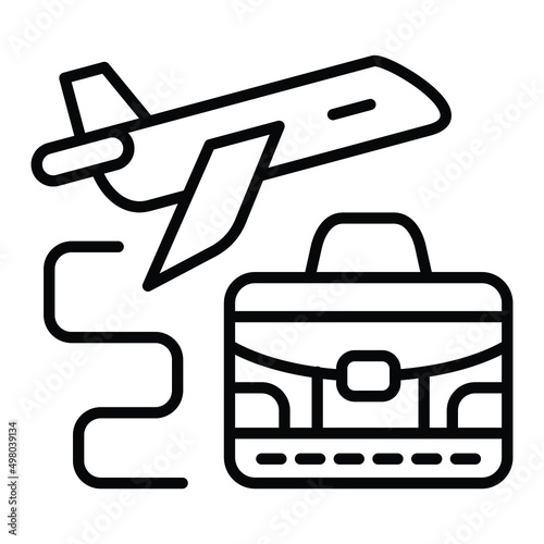 Business Trip Icon Style