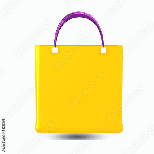 3d illustration ramadan shopping bag kantong belanja object Premium icon photo