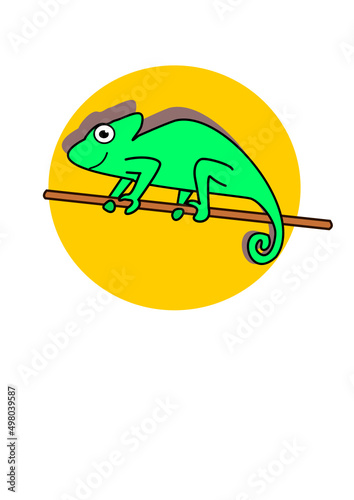 chameleon cartoon illustration