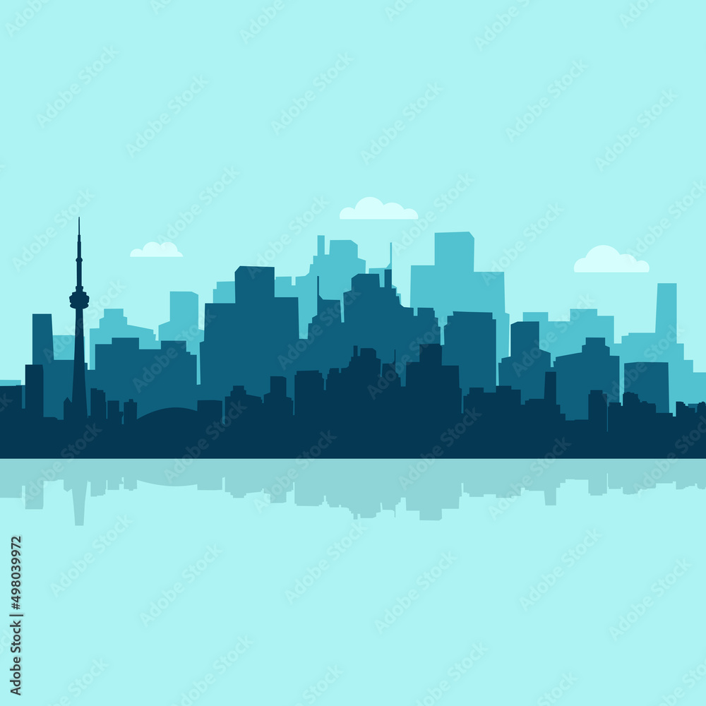 Toronto silhouette background 