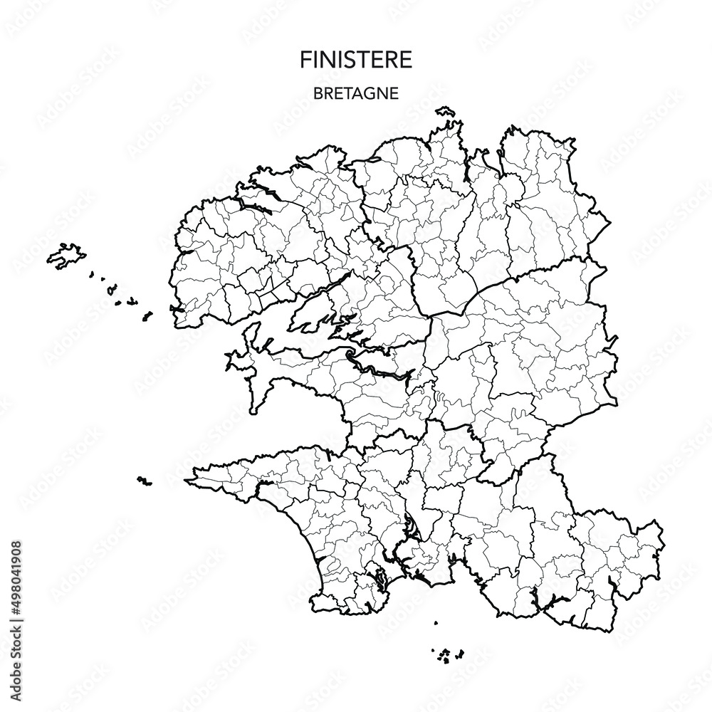 Vector Map of the Geopolitical Subdivisions of the French Department of ...