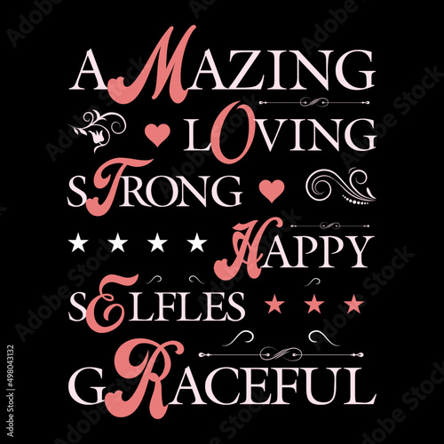 Motherday's T-shirt design template