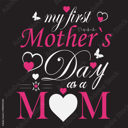 Motherday's T-shirt design template