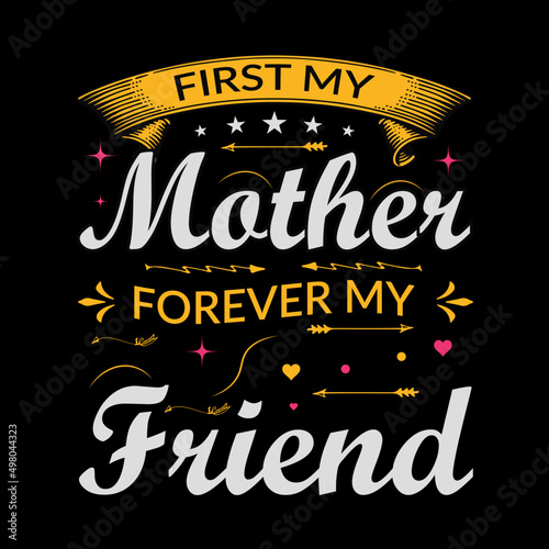Motherday's T-shirt design template 