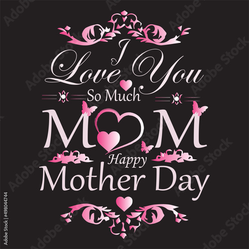 Motherday's T-shirt design template 
