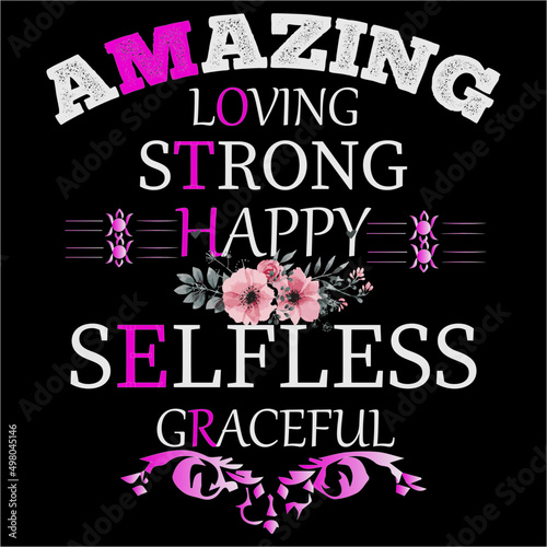 Motherday's T-shirt design template 