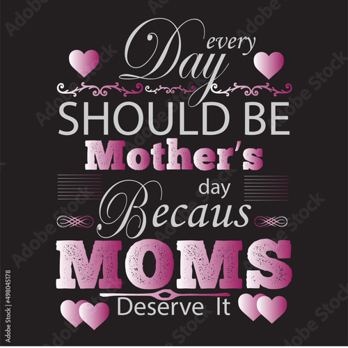 Motherday's T-shirt design template 