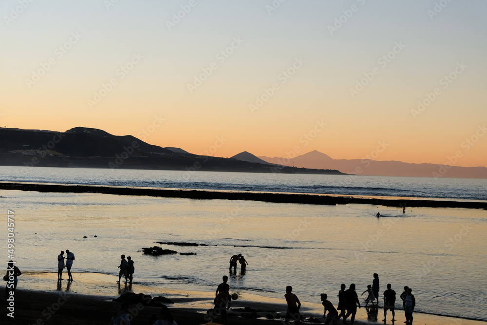 Fototapeta premium sunset on the beach