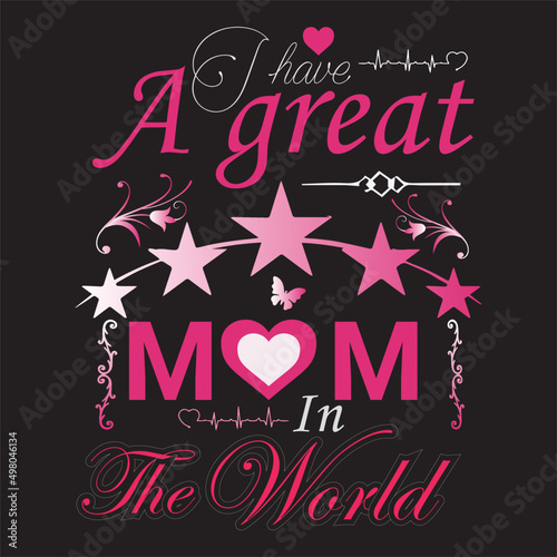 Mother day T-shirt design template 