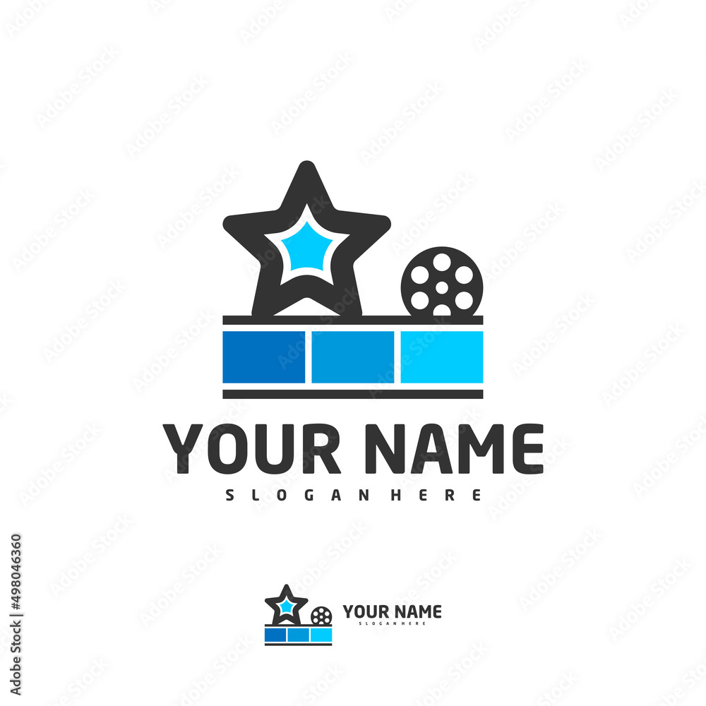 Cinema Star logo vector template, Creative Film Strip Cinema logo design concepts Cinema Star logo vector template, Creative Film Strip Cinema logo design concepts
