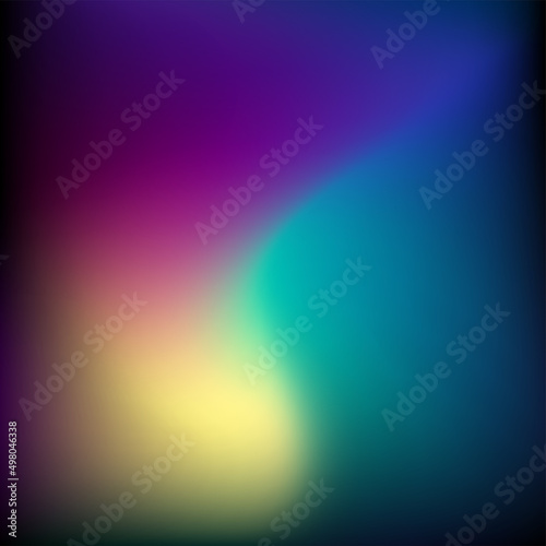 Abstract colorful gradient light background with smooth curve motion isolated on black. Vector illustration in concept technology, modern.