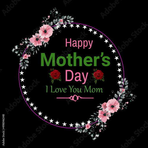 Mother day T-shirt design template 