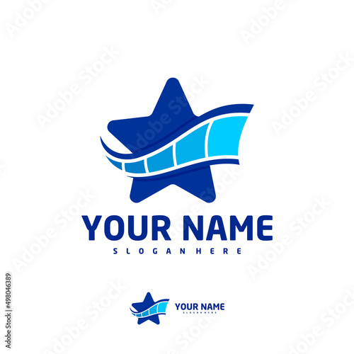 Cinema Star logo vector template, Creative Film Strip Cinema logo design concepts