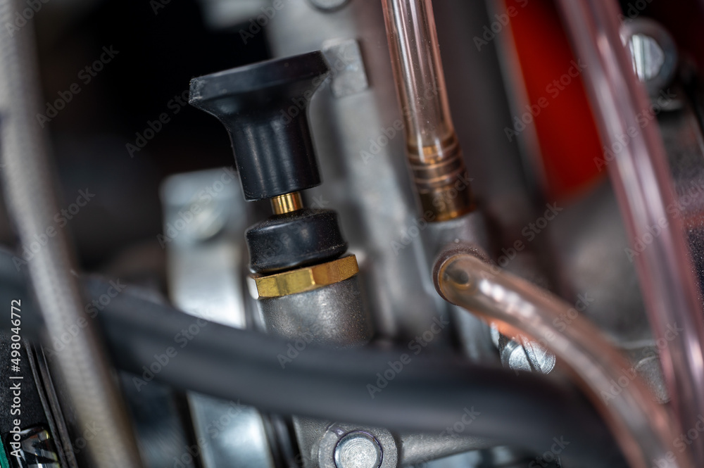 Φωτογραφία Closeup images of KTM Motocross racing bike