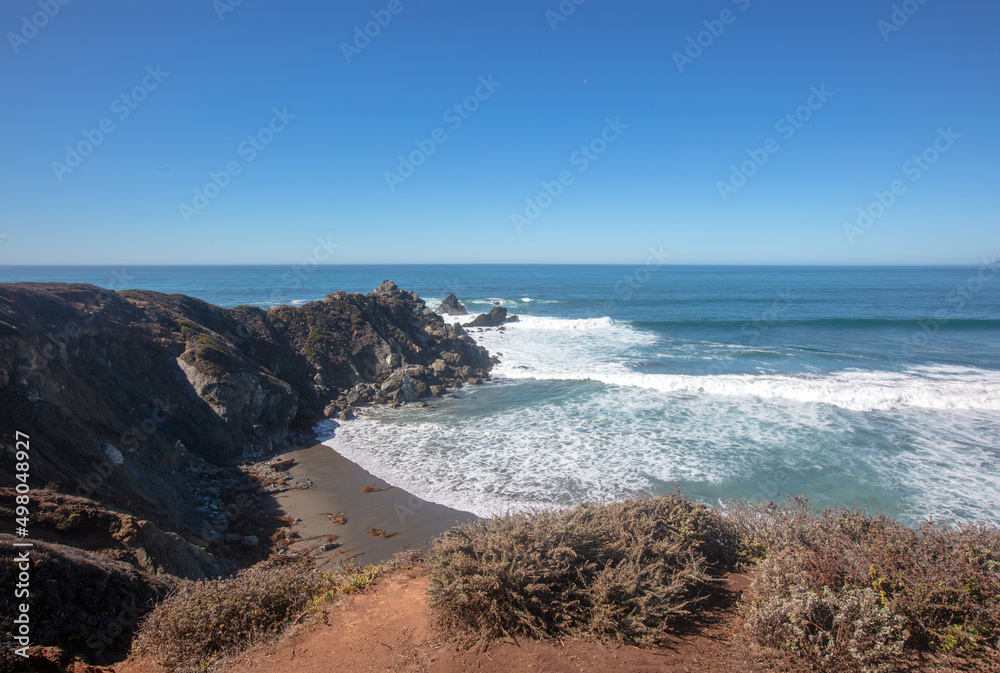 Small bay at original Ragged Point at Big Sur on the Central Coast of California United States