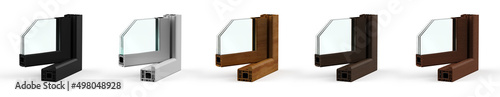 Set of upvc window profiles or frames