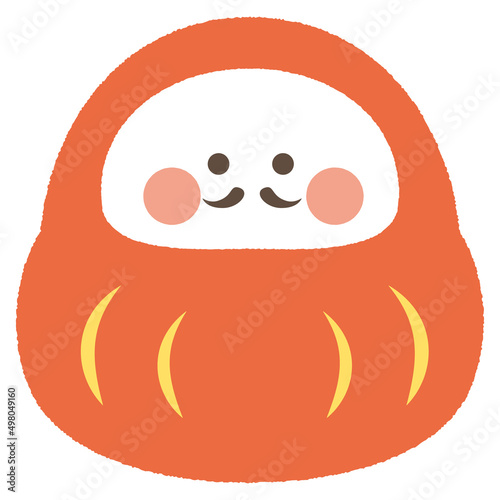 かわいい　だるまのイラスト