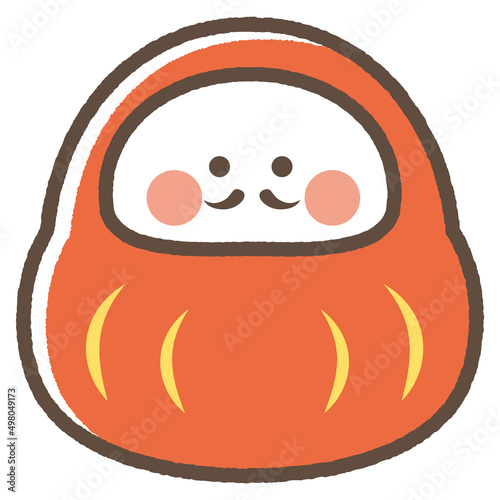 かわいい　だるまのイラスト