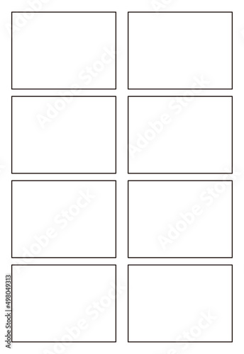 4コマ漫画　テンプレート