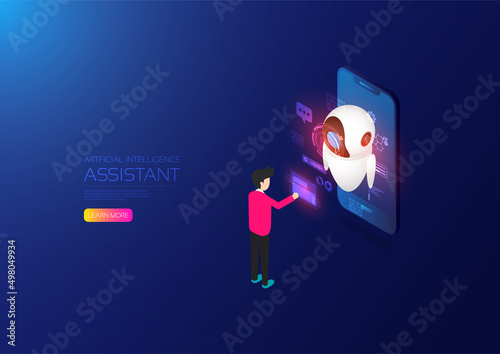 Ai technology isometric
