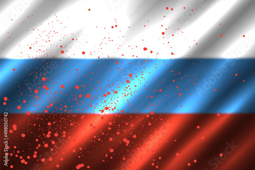 bloody russian flag background