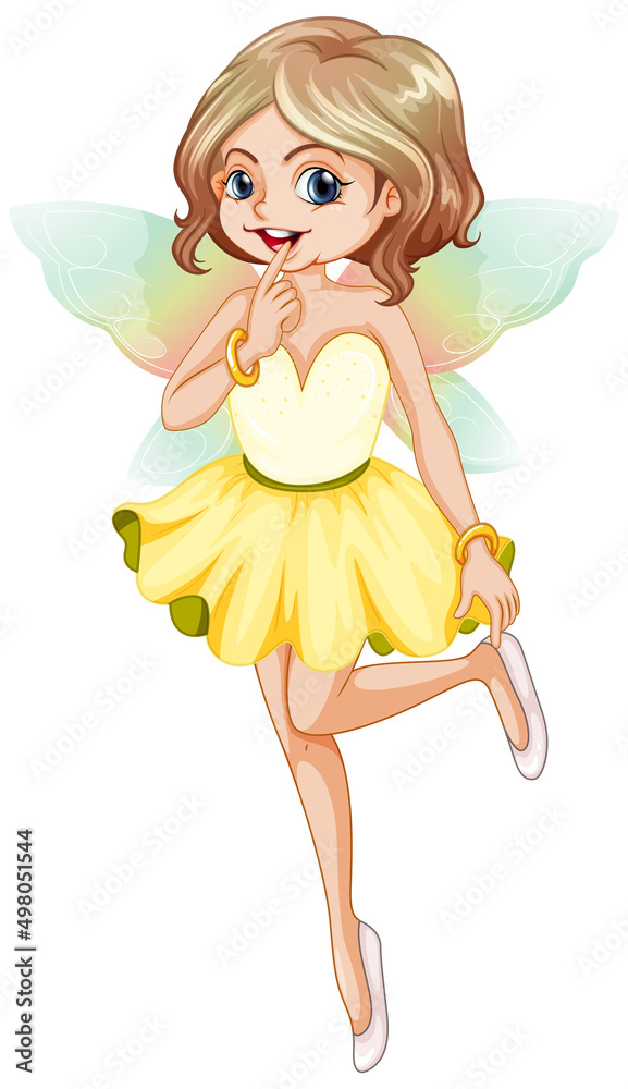 Beautiful fairy girl cartoon character