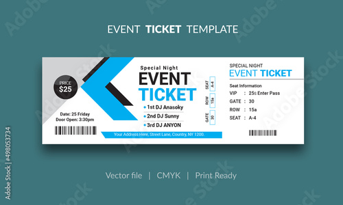 Event Ticket Vector Template 63
