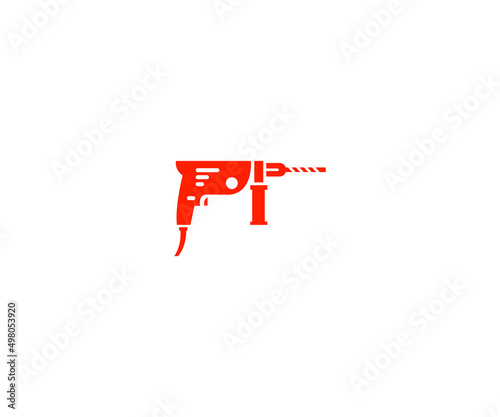 Drill machine Logo Design vector Template