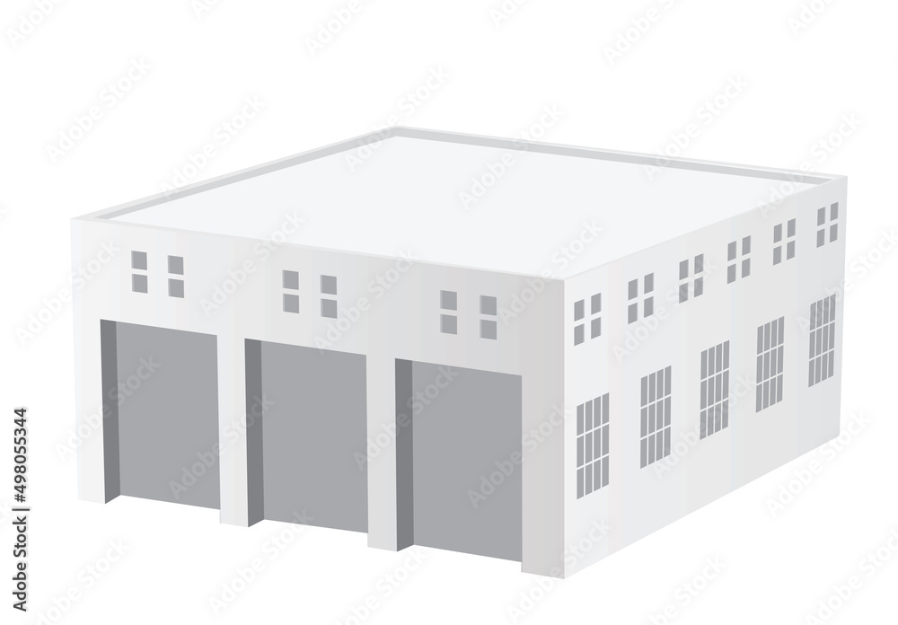 White service or garage. vector White service or garage. vector