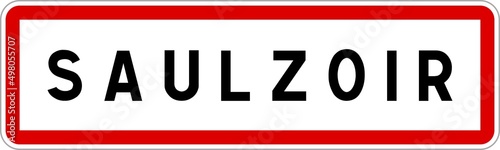 Panneau entrée ville agglomération Saulzoir / Town entrance sign Saulzoir