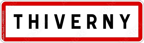 Panneau entrée ville agglomération Thiverny / Town entrance sign Thiverny