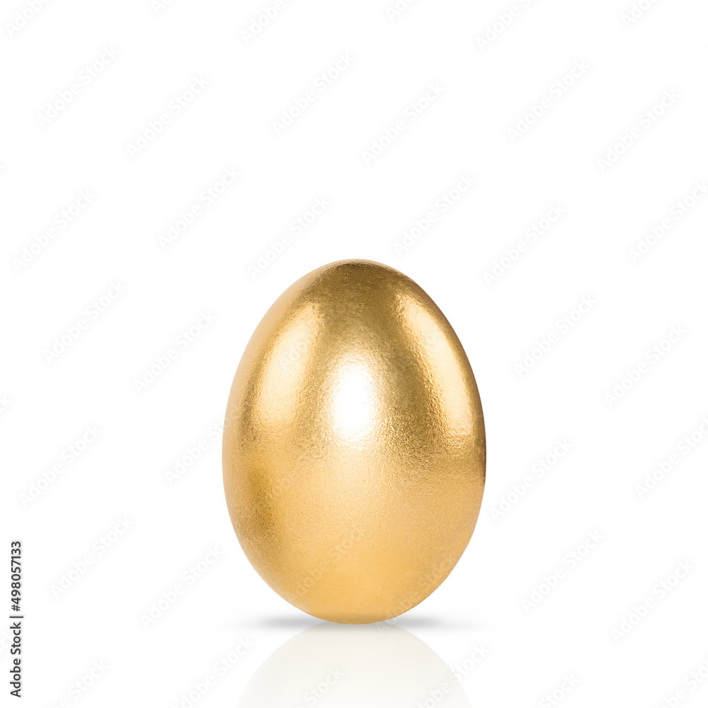 Golden egg isolated on white background