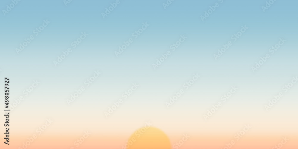 Abstrakter breiter Hintergrund mit untergehender Sonne 