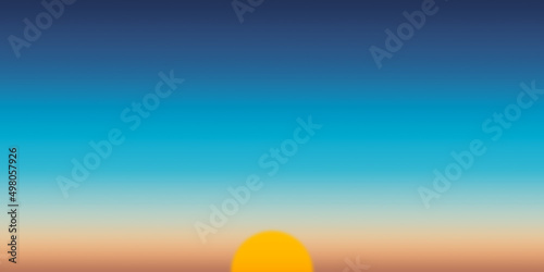 Abstrakter Hintergrund mit einem blauen Himmel und einem Sonnenuntergang