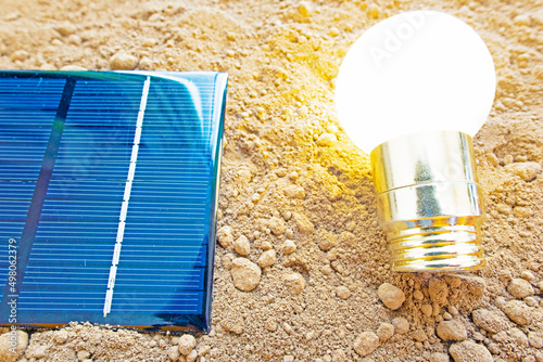Wallpaper Mural sand and light bulb and solar panel Torontodigital.ca