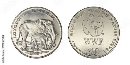 African Elephant - LOXODONTA AFRICANA - 30 years of WWF 1986