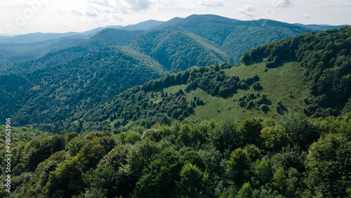 Mountains forest from a height landscape