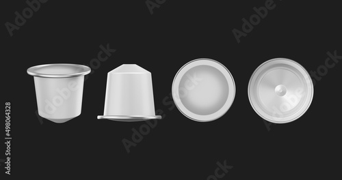 Premium Coffee Capsules. 3D illustration.